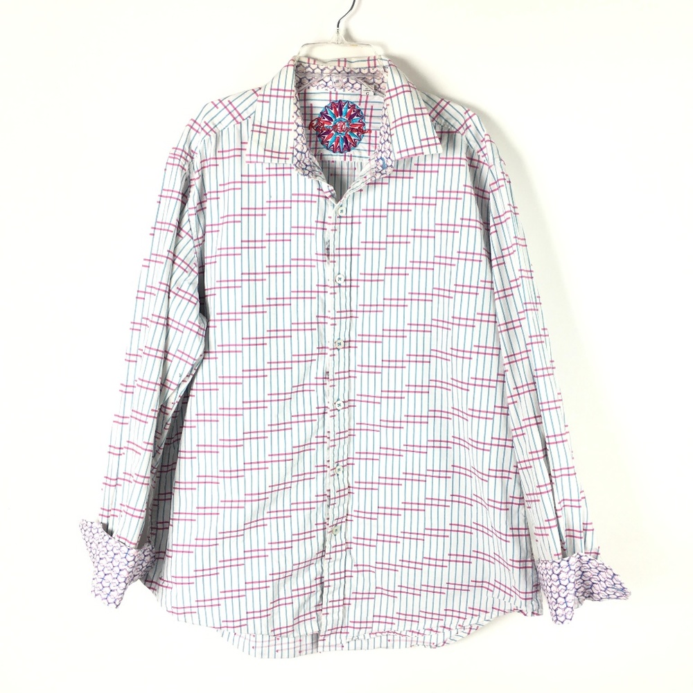 Robert Graham Mens Flip Cuff Button Shirt Classic